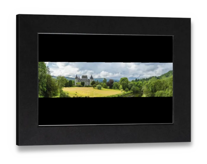 Gerahmter Druck : Panorama von Inveraray Castle, Clan Campbell