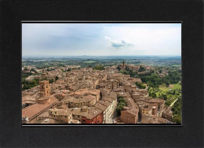 Gerahmter Druck : Blick über das historische Zentrum, Siena. Gerahmter Druck : Blick über das historische Zentrum, Siena.