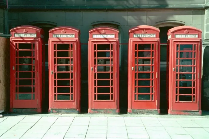 Gerahmter Druck : Telefonzellen Gerahmter Druck : Telefonzellen