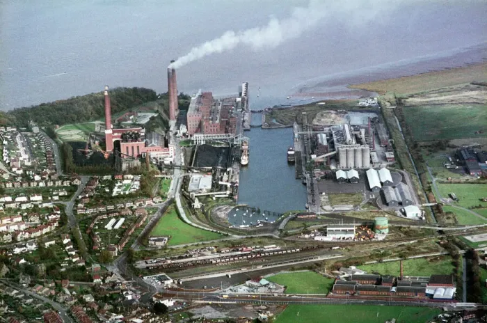 Gerahmter Druck : Hafen von Portishead JEH 22046 / 48