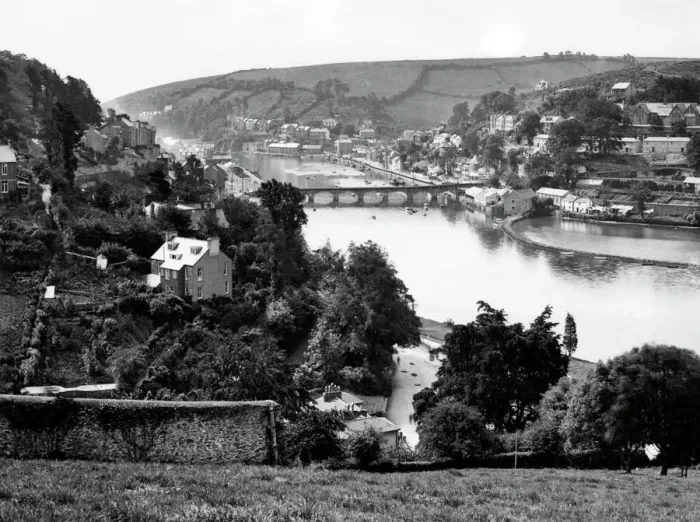 Gerahmter Druck : Looe in der Grafschaft Cornwall im März 1924 Gerahmter Druck : Looe in der Grafschaft Cornwall im März 1924