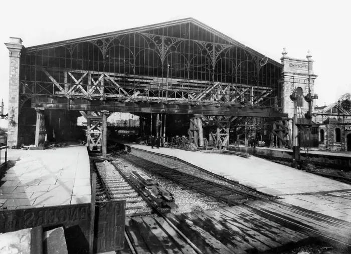 Gerahmter Druck : Exeter St Davids Bahnhof, um 1912 Gerahmter Druck : Exeter St Davids Bahnhof, um 1912