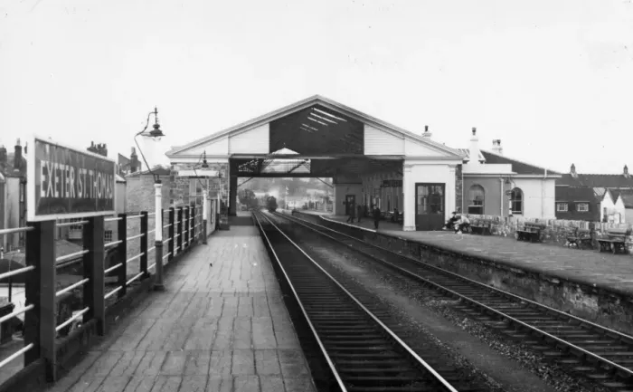 Gerahmter Druck : Exeter St Thomas Bahnhof, Devon, 1959 Gerahmter Druck : Exeter St Thomas Bahnhof, Devon, 1959