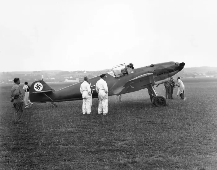 Gerahmter Druck : Messereschmidt Bf 109B Gerahmter Druck : Messereschmidt Bf 109B