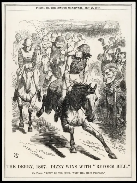 Gerahmter Druck : 1867 / Reformgesetz / Punch Gerahmter Druck : 1867 / Reformgesetz / Punch
