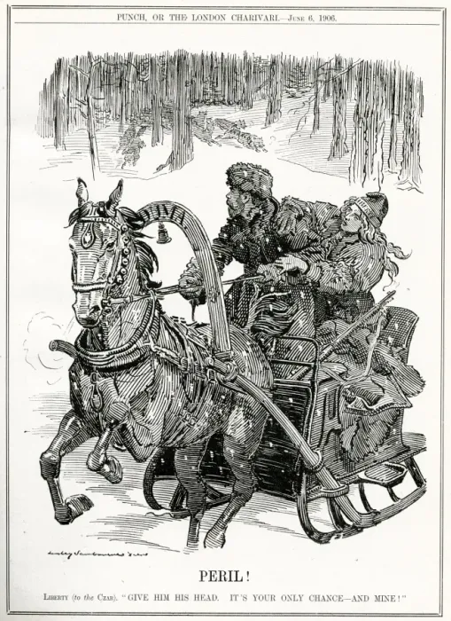 Gerahmter Druck : Peril. Gefahr! Zar Nikolaus II kann nicht verstehen Gerahmter Druck : Peril. Gefahr! Zar Nikolaus II kann nicht verstehen