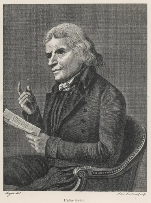 Gerahmter Druck : Langlois, Abbe Sicard Gerahmter Druck : Langlois, Abbe Sicard