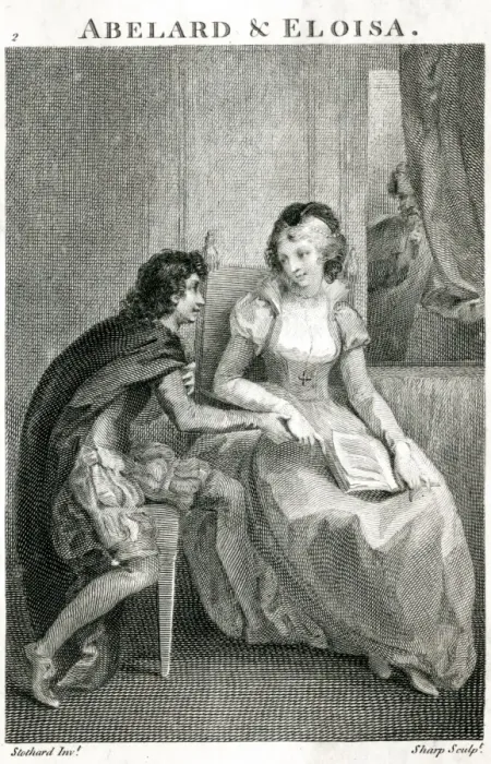 Gerahmter Druck : Abaelard, Heloise und Stothard