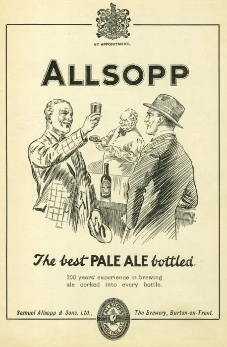 Gerahmter Druck : Bierwerkschaft Advert, Allsopp Pale Ale Gerahmter Druck : Bierwerkschaft Advert, Allsopp Pale Ale