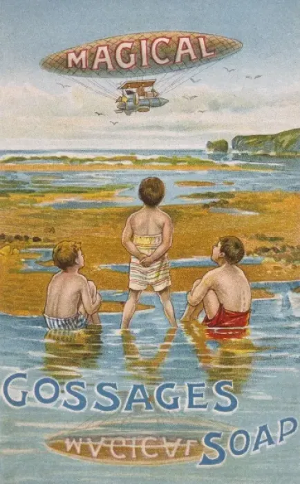 Gerahmter Druck : Gewerbemarken Seife 1900 Gerahmter Druck : Gewerbemarken Seife 1900