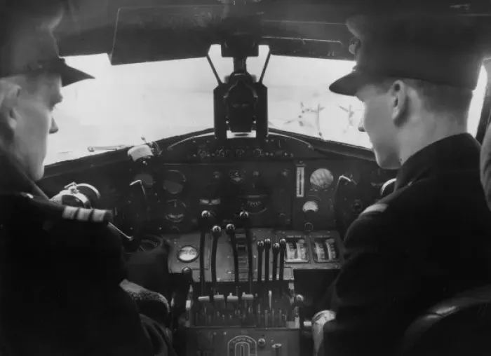 Gerahmter Druck : Flugzeugpiloten Gerahmter Druck : Flugzeugpiloten