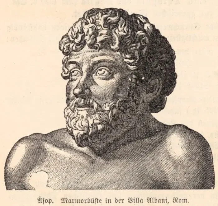 Gerahmter Druck : Aesop / Büste / Rom Gerahmter Druck : Aesop / Büste / Rom