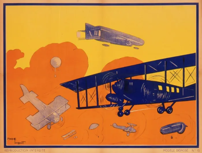 Gerahmter Druck : Flugzeugplakatt Gerahmter Druck : Flugzeugplakatt