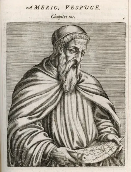 Gerahmter Druck : Amerigo Vespuczi Gerahmter Druck : Amerigo Vespuczi