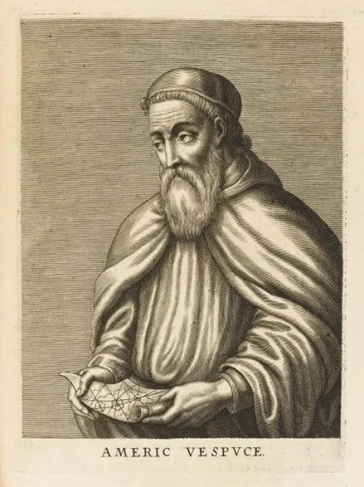 Gerahmter Druck : Amerigo Vespuczi Gerahmter Druck : Amerigo Vespuczi
