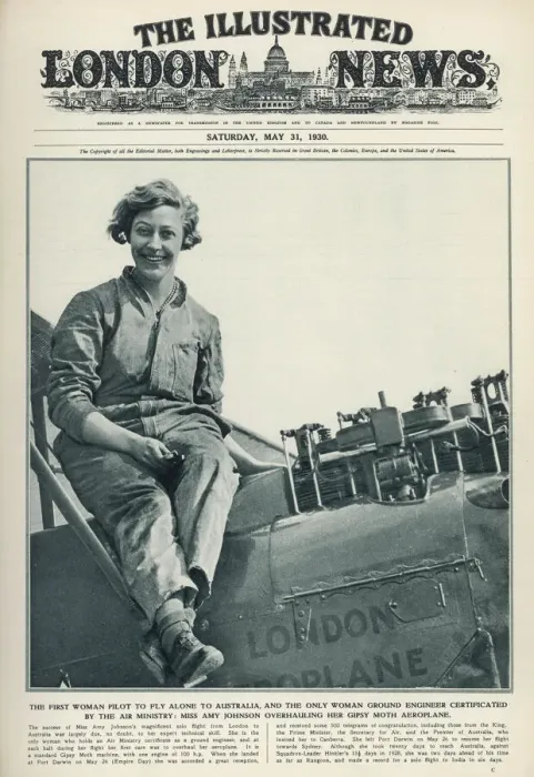 Gerahmter Druck : Amy Johnson, 1930 Gerahmter Druck : Amy Johnson, 1930