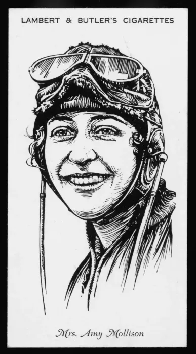 Gerahmter Druck : Amy Johnson / Zigarettenkarte Gerahmter Druck : Amy Johnson / Zigarettenkarte