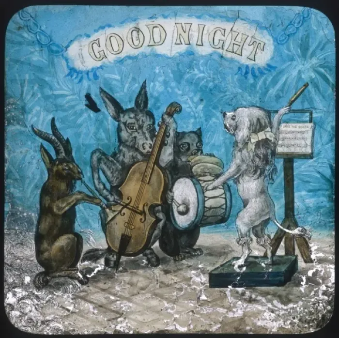 Gerahmter Druck : Tierband Gute Nacht Gerahmter Druck : Tierband Gute Nacht