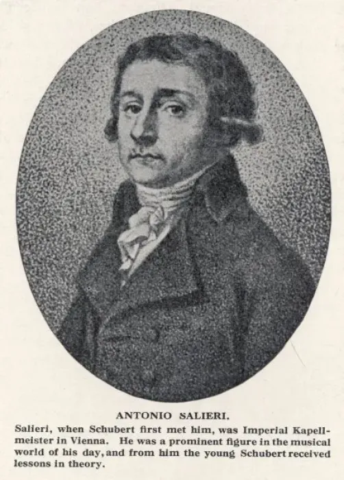 Gerahmter Druck : Antonio Salieri Komponist Gerahmter Druck : Antonio Salieri Komponist