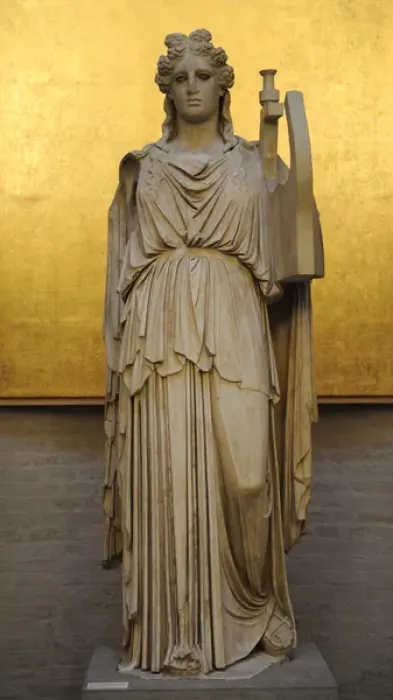 Gerahmter Druck : Apollo mit Lire