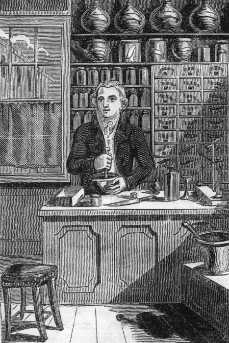 Gerahmter Druck : Pharmazentrum 1827 Gerahmter Druck : Pharmazentrum 1827