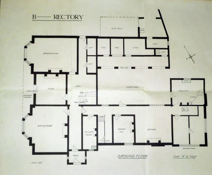 Gerahmter Druck : Baupläne von Borley Rectory Gerahmter Druck : Baupläne von Borley Rectory