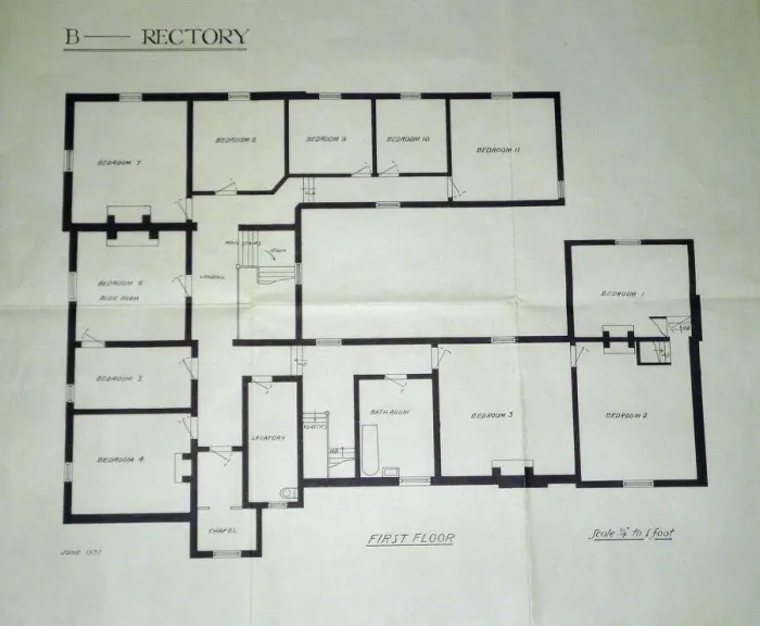 Gerahmter Druck : Baupläne von BorleyRectory Gerahmter Druck : Baupläne von BorleyRectory