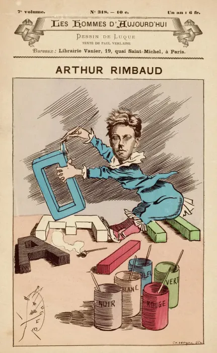 Gerahmter Druck : Arthur Rimbaud und Luque Gerahmter Druck : Arthur Rimbaud und Luque