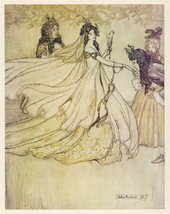 Gerahmter Druck : Aschenputtel von Rackham Gerahmter Druck : Aschenputtel von Rackham