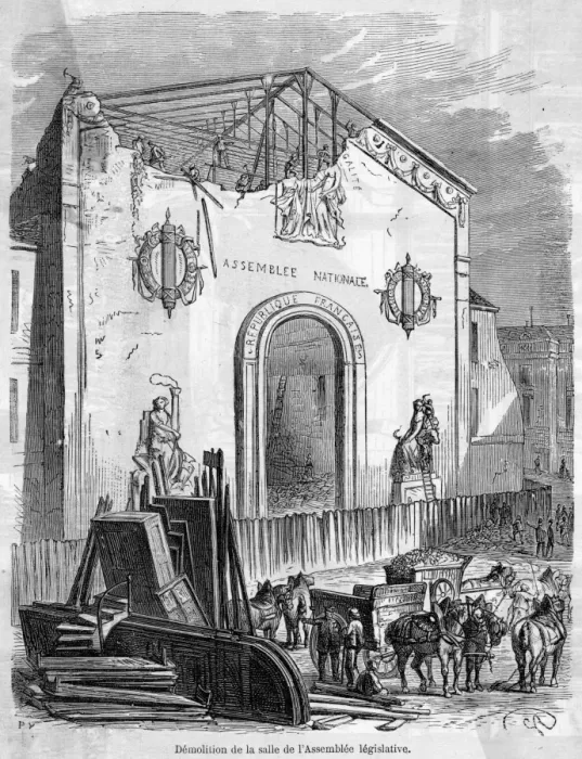 Gerahmter Druck : Zerstörte Versammlung Gerahmter Druck : Zerstörte Versammlung