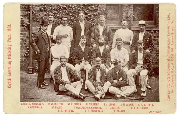 Gerahmter Druck : Australian Kricketer 1893 Gerahmter Druck : Australian Kricketer 1893