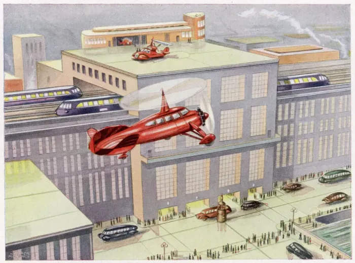 Gerahmter Druck : Autohubschrauber Landeplatz Gerahmter Druck : Autohubschrauber Landeplatz