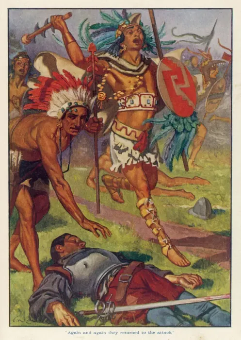 Gerahmter Druck : Aztec-Krieger 1521 Gerahmter Druck : Aztec-Krieger 1521