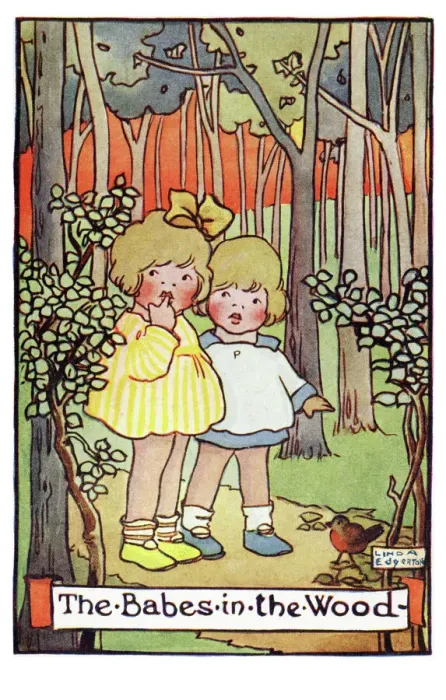 Gerahmter Druck : Die Babys im Wald Gerahmter Druck : Die Babys im Wald