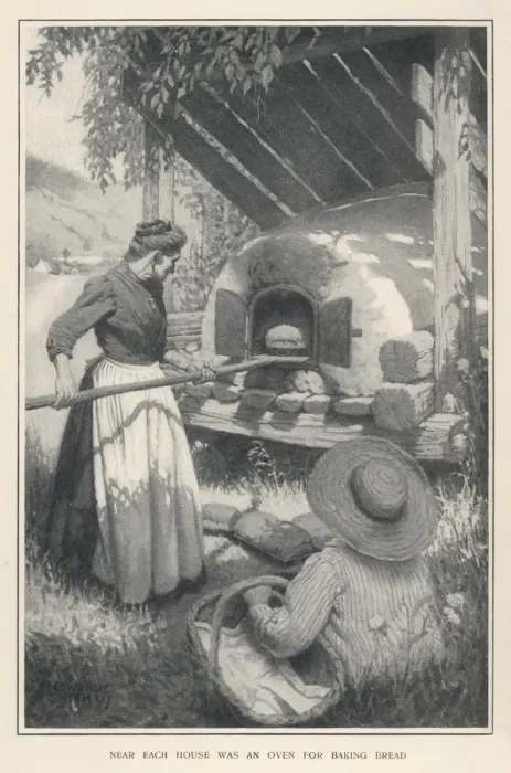 Gerahmter Druck : Backen Brot in Frankreich Gerahmter Druck : Backen Brot in Frankreich