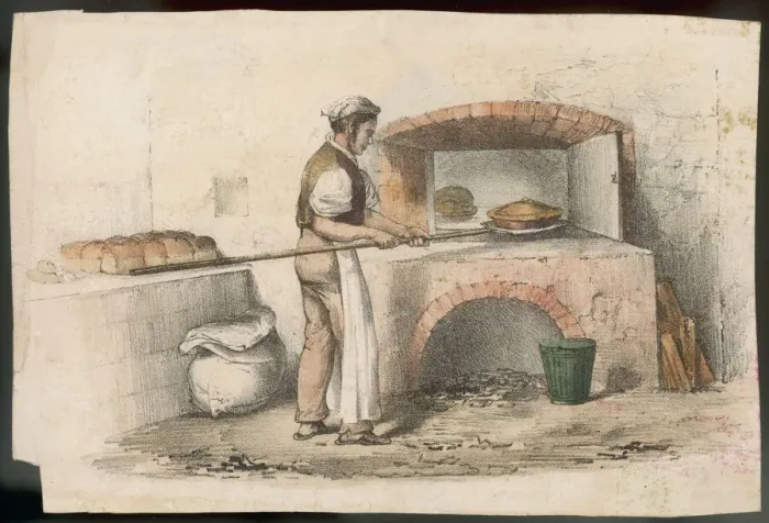 Gerahmter Druck : Backen eines Pies