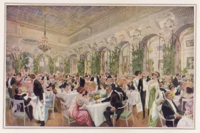 Gerahmter Druck : Suppeball am Savoy Gerahmter Druck : Suppeball am Savoy