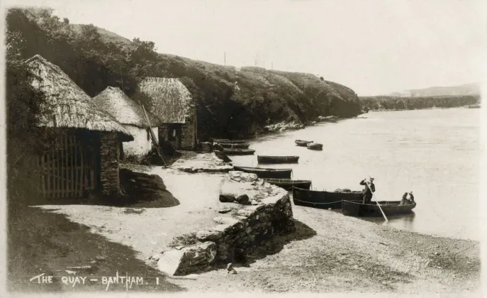 Gerahmter Druck : Bantham, Devon - Die Kai
