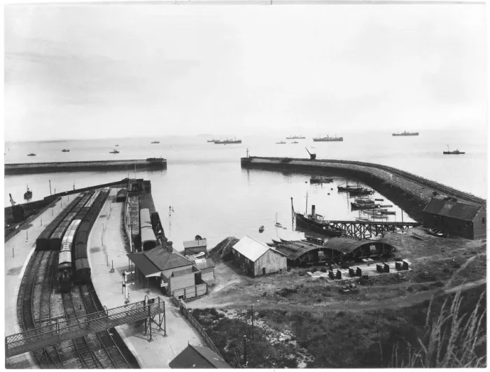 Gerahmter Druck : Barrage von Barry - 1925 Gerahmter Druck : Barrage von Barry - 1925