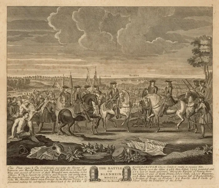 Gerahmter Druck : Battel von Blenheim