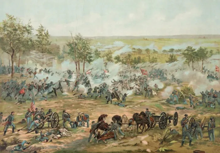 Gerahmter Druck : Battel von Getzsburg Gerahmter Druck : Battel von Getzsburg