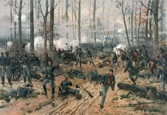 Gerahmter Druck : Battel von Shilo