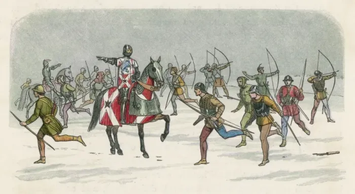 Gerahmter Druck : Battel von Tewton / Doyle Gerahmter Druck : Battel von Tewton / Doyle