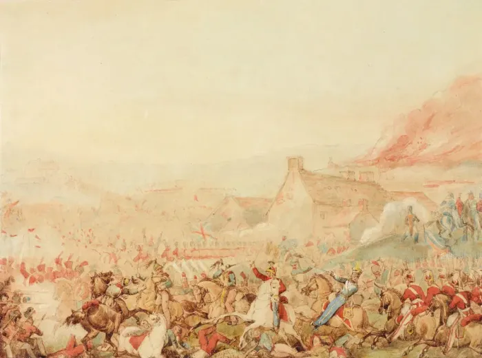 Gerahmter Druck : Bataillon von Waterloo, 1815 Gerahmter Druck : Bataillon von Waterloo, 1815