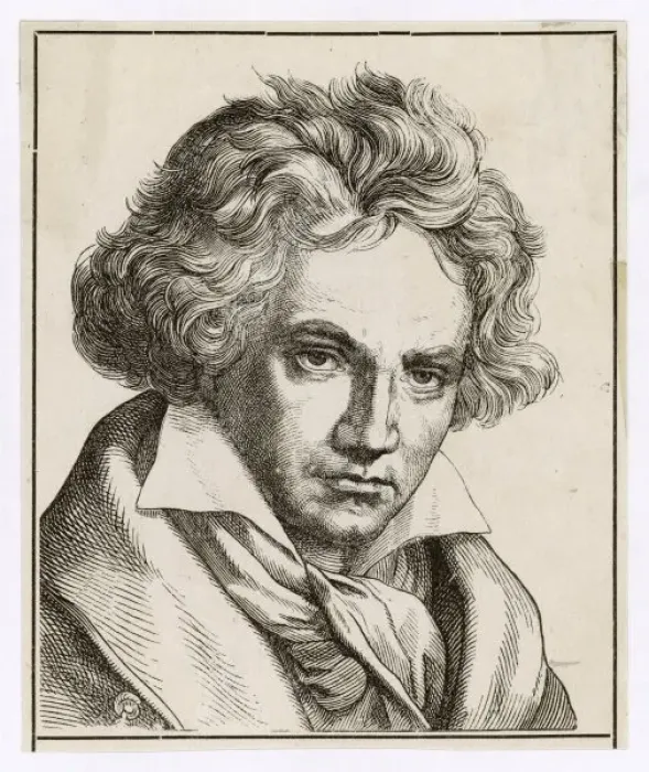 Gerahmter Druck : Brahms  /  Pseudonym