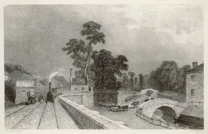 Gerahmter Druck : Berkhamstedt Bahnhof