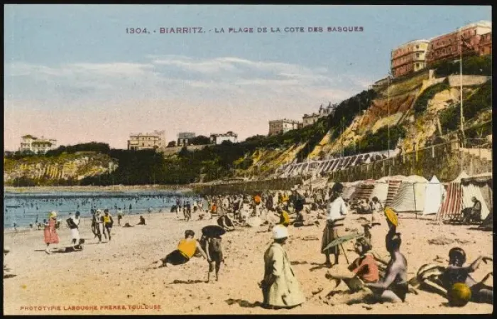 Gerahmter Druck : Biarritz - Strand der Basken Gerahmter Druck : Biarritz - Strand der Basken