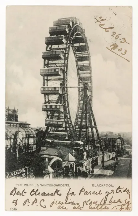 Gerahmter Druck : Blackpool / Riesenrad 1903 Gerahmter Druck : Blackpool / Riesenrad 1903