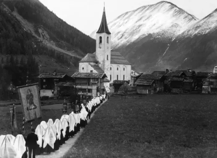 Gerahmter Druck : Segen einer schweizerischen Kapelle