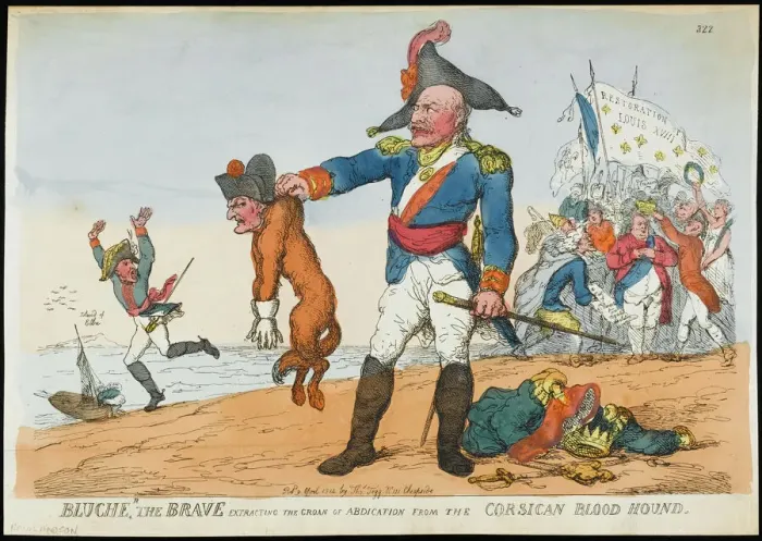 Gerahmter Druck : Blücher und Napoleon Gerahmter Druck : Blücher und Napoleon